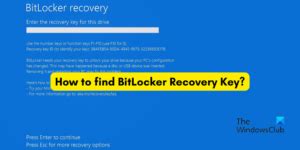 BitLocker Recovery Key Try a Different URL 的图像结果