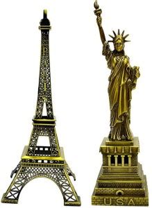 INDIAN BUCKET STUFFY Statue of Liberty Golden (16 cm) & Eiffel Tower ...