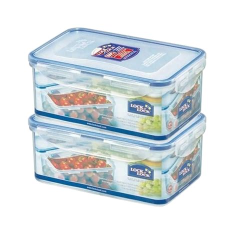 LocknLock Classics Rectangular Plastic Airtight Food Storage Container ...