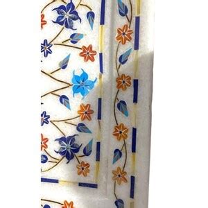 Buy 11x8 Unique White Marble Serving Trays Semi Precious Stone Drink ...