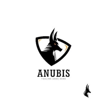 Anubis logo icon design template flat vector | Premium Vector