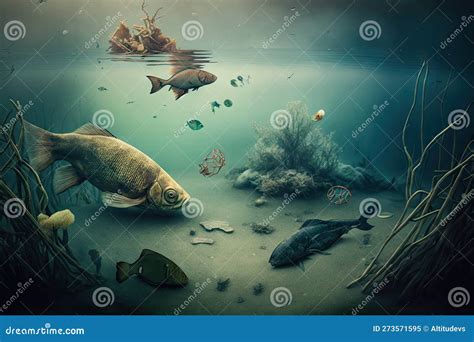 Dead Fish In Polluted Water