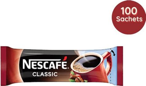 Nescafé Classic Single Serving Coffee - 100 Sachets Instant Coffee ...