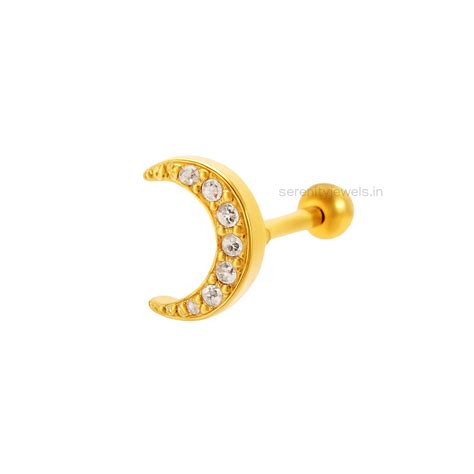 Crescent moon studs - Pair – Serenity Jewels