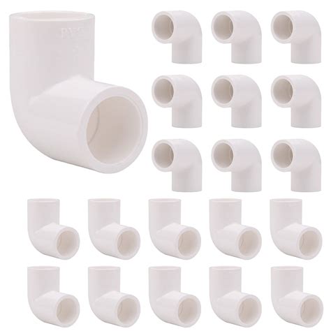 Buy 20Pack 1/2 Inch 90 Degree PVC Pipe Elbow Fitting 2 Way 1/2" PVC ...