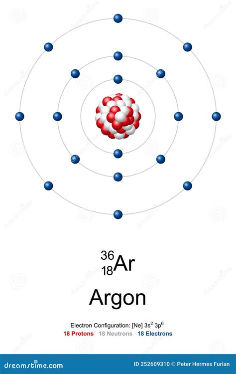 Argon Atom 3d 8+ Hundred Argon Atom Royalty Free Images, Stock Photos