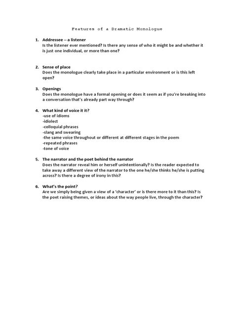 Image result for Features of Dramatic Monologue