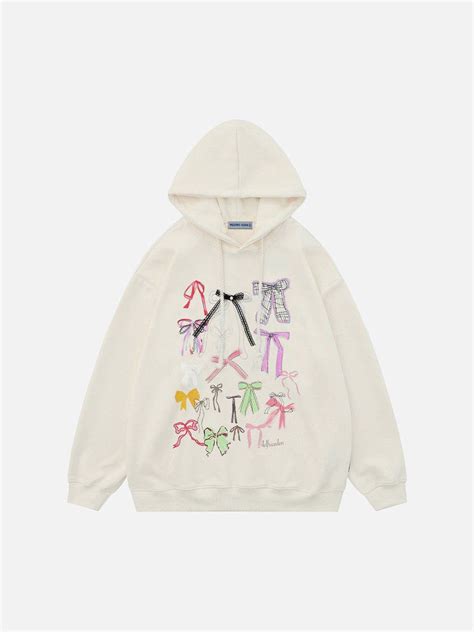 Aelfric Eden Colorful Bow Hoodie | Cute outfits, Sweatshirts, Online ...