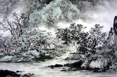 中国山水字画图片_绘画书法_文化艺术-图行天下素材网