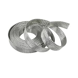 Tinned Copper Braid Cable Wire Shielding Sleeve Ground Straps ...