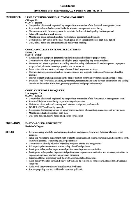 Bildergebnis für examples of catering resumes