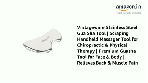 Watch Vintageware Stainless Steel Gua Sha Tool | Scraping Handheld ...