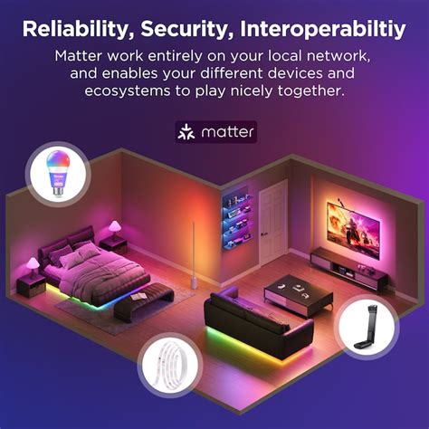 Govee 32.8-ft LED Multicolor Strip Light H616CAD1 at Lowes.com