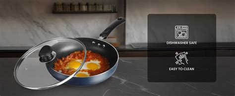 Buy Vinod Zest Aluminium Non Stick Deep Frypan with Glass Lid - 26 cm ...