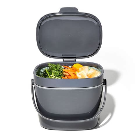 Easy-Clean Compost Bin - Charcoal | Chefs Essentials