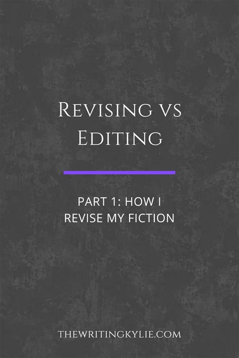 Image result for Revising vs Editing