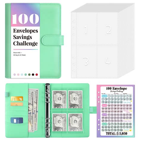 Buy Sooez 100 Envelopes Money Saving Challenge, Savings Challenges Book ...