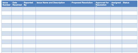 Image result for Client Issue Log Template