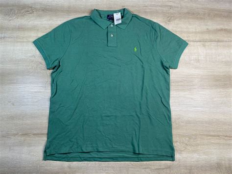 NWT Polo Ralph Lauren Men's Big & Tall Green Custom Slim Fit Polo Shirt ...