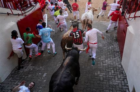 Running with the bulls: Scenes from the streets of Pamplona - July 10 ...