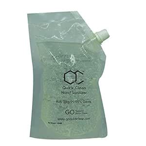 Quick Clean Hand Sanitizer 500 ml Refill pack with Moisturizer. (Aqua ...