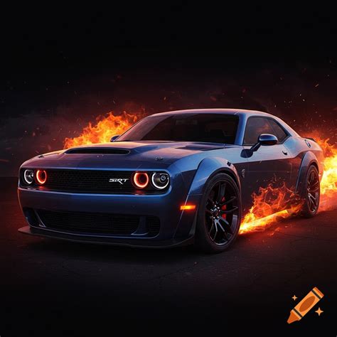 Dodge Challenger Hellcat on Craiyon