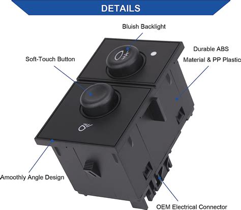 Buy Obaee Fog Lamp Switch Cargo Light Switch Compatible with 03-07 ...