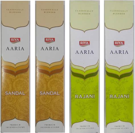 RIYA AARIA CLASSICALLY BLENDED SANDAL & RAJANI PREMIUM INCENSE STICKS ...