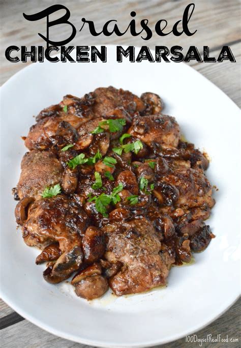 Tasty Weeknight Braised Chicken Marsala