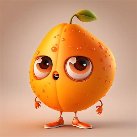 Orange cartoon character | Premium AI-generated image