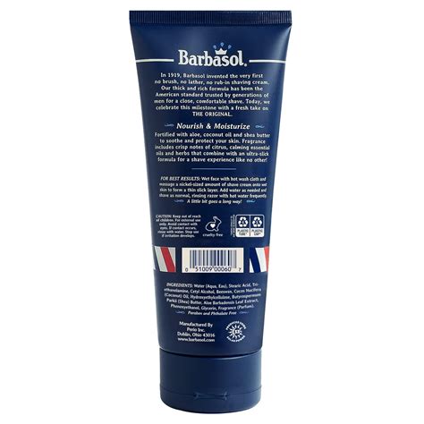 Barbasol 1919 Classic Shaving Cream - Timeless Men's Grooming Essential ...