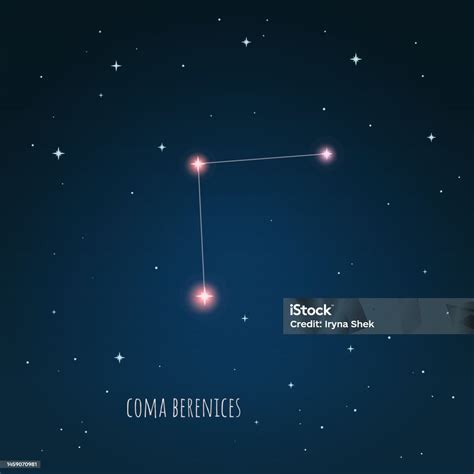 Constellation Coma Berenices Scheme In Starry Sky Stock Illustration ...