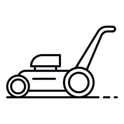 icono de cortacésped, estilo de contorno 15182972 Vector en Vecteezy