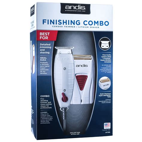 Andis Finishing Combo T-Outliner Beard & Hair Trimmer with T-Blade and ...