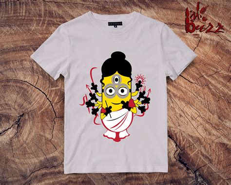Minion Durga Bengali printed multicolor unisex tshirt – রকBuzz