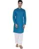 Buy Blue Kurtas for Men by MANYAVAR Online | Ajio.com
