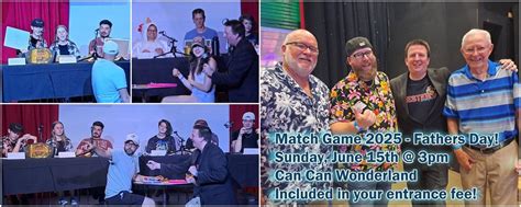 Jesters Comedy Presents: Fathers Day Match Game at Can Can Wonderland ...