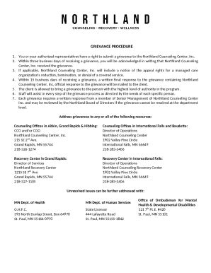 Grievance Procedure Doc Template | pdfFiller