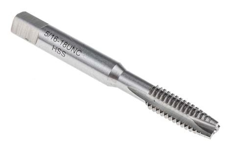 RS PRO | RS PRO Threading Tap, 5/16/18 Thread, UNC Standard, Machine ...