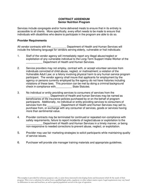 Amendment Agreement Template
