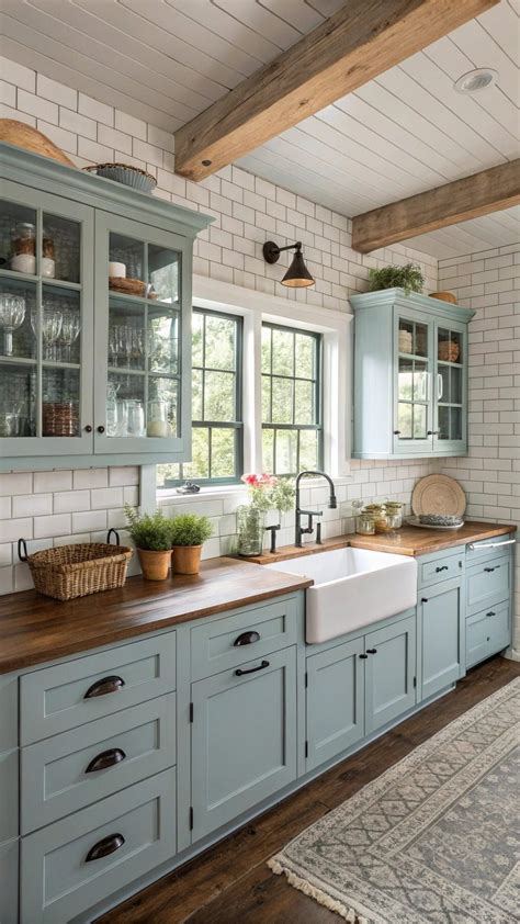 Best 13 14 Blue Farmhouse Kitchen Designs for a Cozy and Timeless Look ...