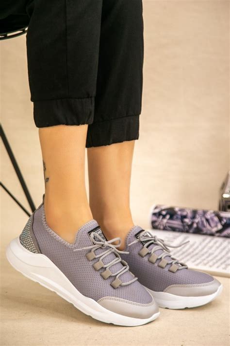 MubiS Gri Voxi Bağcıklı Spor Ayakkabı | ElbiseBul