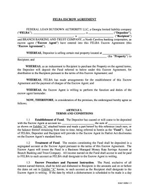 escrow agreement draft Forms and Templates - Fillable & Printable ...