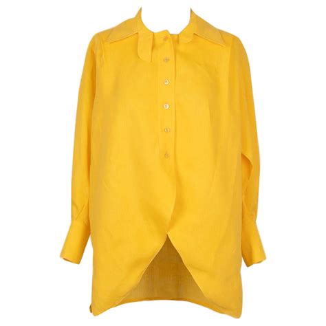 Dior Linen Shirt in Yellow For Sale at 1stDibs