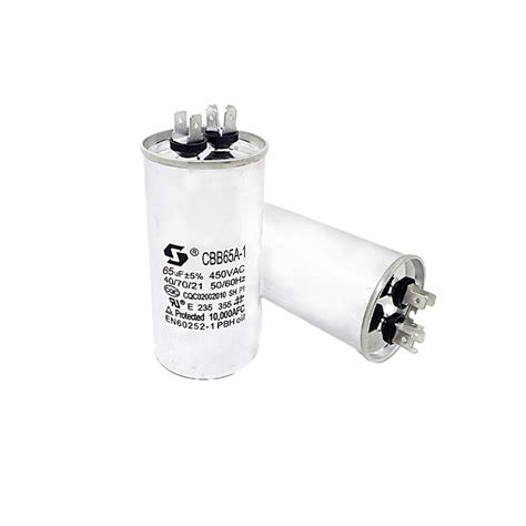 Benliu 65 uF MFD 370 or 440 Volt Fan Motor Run Oval Capacitor for Air ...