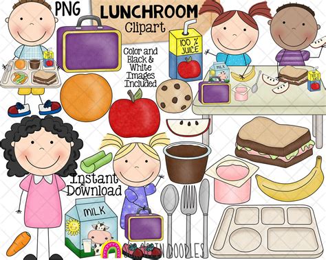 Kids Eating Snack Clip Art