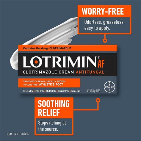 Lotrimin AF Cream 1% Antifungal Treatment for Athlete's Foot, Jock Itch ...