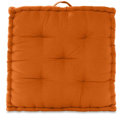 Better Homes & Gardens Corduroy Tufted Square Floor Cushion, Burnt ...