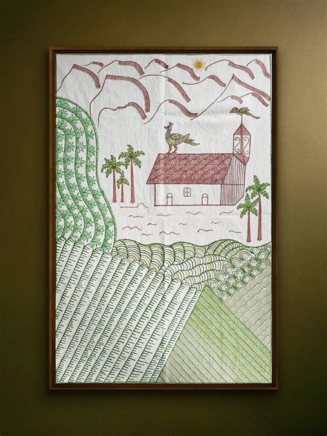 My village Rogan painting by Rizwan Khatri