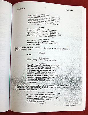 Image result for Spider-Man Script